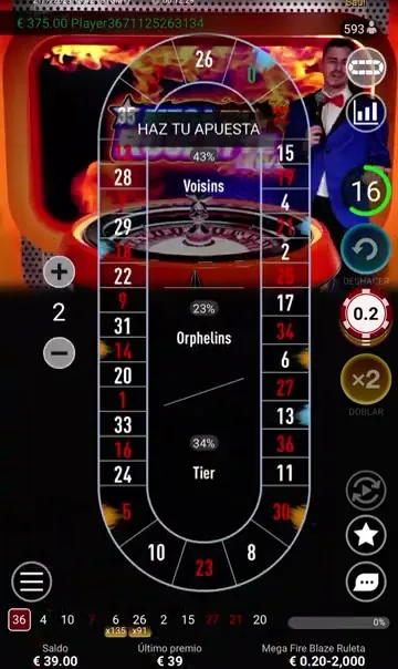 Mega Fire Blaze Ruleta Espana