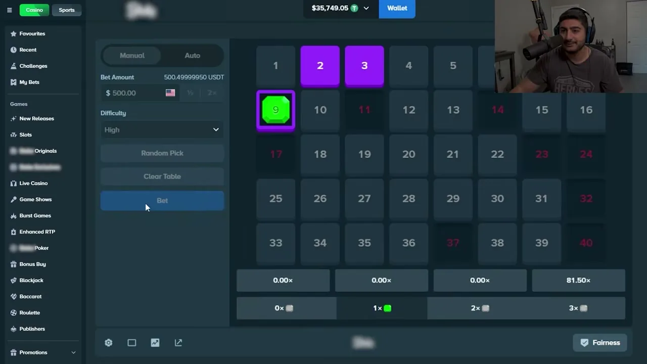 Juegos en vivo y de mesa
