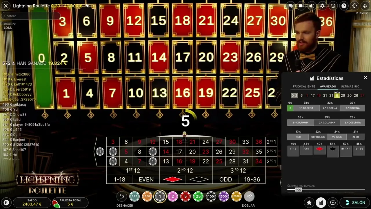 Ruleta Relámpago en Vivo